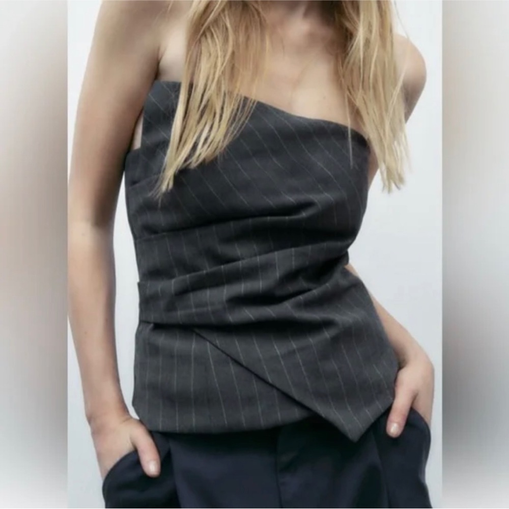 ZARA ASYMMETRICAL TUBE TOP